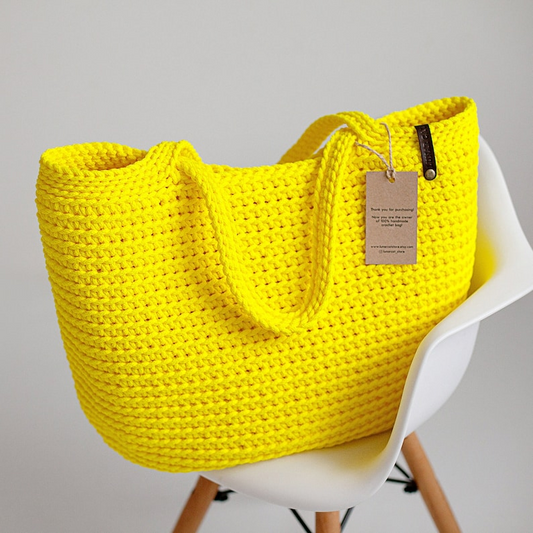 CloudyBags Crochet Tote Bag Pattern – Large Crochet Bag DIY Pattern for Beginners