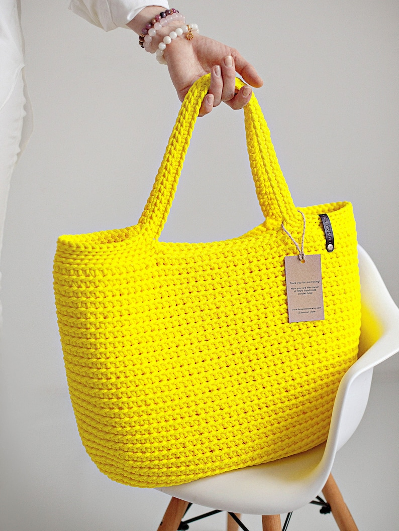 CloudyBags Crochet Tote Bag Pattern – Large Crochet Bag DIY Pattern for Beginners